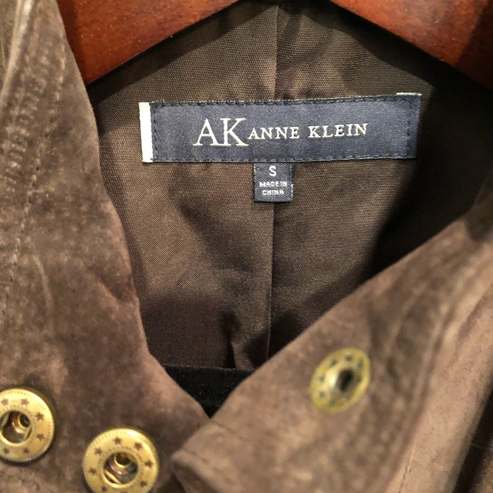 Anne Klein Suede Leather Moto Jacket - Picture 3 of 5